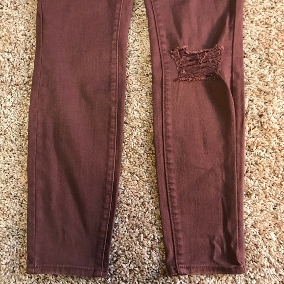 Bullhead Denim Marsala distressed‎ skinny jeans 25 - Picture 4 of 8